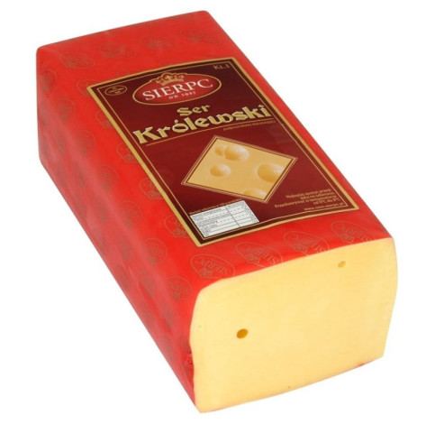 Сир Королівський Krolewski Sierpc 45% – польський напівтвердий сир Сир Королівський Krolewski Sierpc 45%